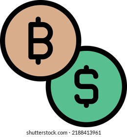 ilustración de bitcoin Vector en un fondo transparente.Símbolos de calidad premium.Icono de vector de trazo para el diseño de concepto y gráfico.
