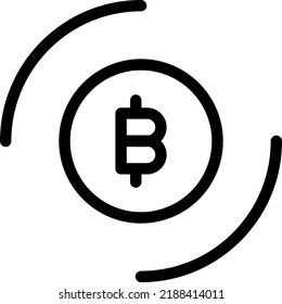 bitcoin  Vector illustration on a transparent background.Premium quality symmbols.Stroke vector icons for concept and graphic design.