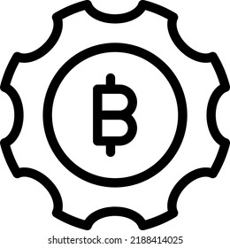 bitcoin Vector illustration on a transparent background.Premium quality symmbols.Stroke vector icons for concept and graphic design.