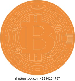 Bitcoin vector image design of crypto market