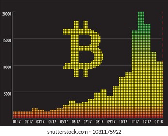Bitcoin Vector Infographic Illustration