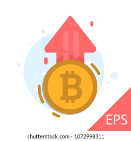 Bitcoin. Vector modern design illustration icon