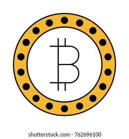 Bitcoin vector outline icon