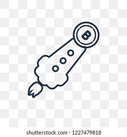 Bitcoin vector outline icon isolated on transparent background, high quality linear Bitcoin transparency concept can be used web and mobile
