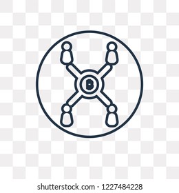 Bitcoin vector outline icon isolated on transparent background, high quality linear Bitcoin transparency concept can be used web and mobile