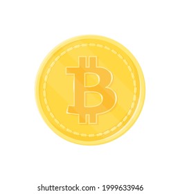 bitcoin vector stock illustration. Concept Electronic currency vector illustration. Bitcoin icon. Image of cryptocurrency. Gold bitcoin vector. Virtual money