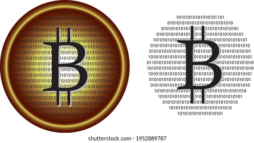 Bitcoin vector symbol cryptocurrency background