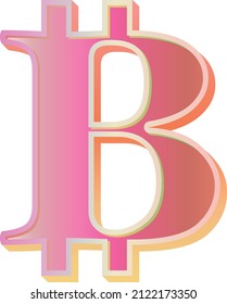bitcoin virtual currency logo drawing. vectors.