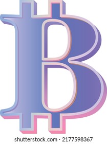 bitcoin virtual currency logo drawing. vectors.