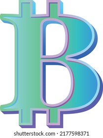 bitcoin virtual currency logo drawing. vectors.