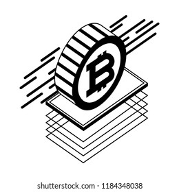 bitcoin virtual isometric icon
