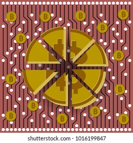 Bitcoin virtual money, the money of the future world of financial innovation. Bitcoin as a payment system for maximum security using blockchain technology.
