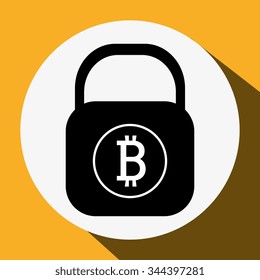 Bitcoin virtual money graphic icons design, vector illustration eps10