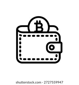 Icono de la cartera de Bitcoin con la moneda