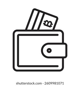 bitcoin wallet icon Line Art Logo set