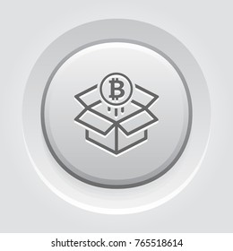 Bitcoin Wallet Icon. Modern computer network technology sign. Digital graphic symbol. Bitcoin mining. Concept design elements.