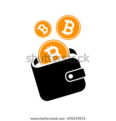 bitcoin wallet icon sign  digital currency. 