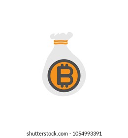 Bitcoin wallet icon vector. 