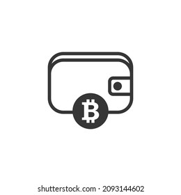 Bitcoin Wallet Icon . Vector Illustration
