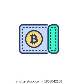 Bitcoin Wallet icon in vector. Logotype