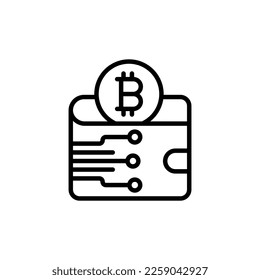 Bitcoin Wallet icon in vector. Logotype