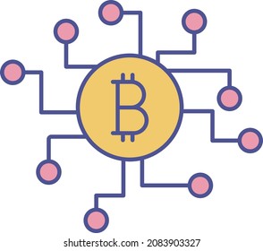 Bitcoin wallet Isolated Vector icon which can easily modify or edit

