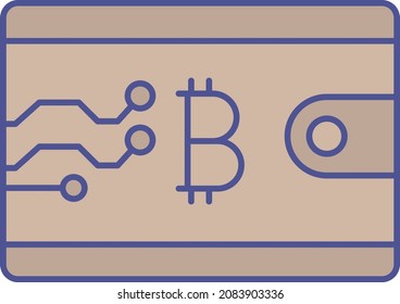 Bitcoin wallet Isolated Vector icon which can easily modify or edit

