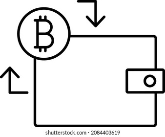Bitcoin wallet Isolated Vector icon which can easily modify or edit

