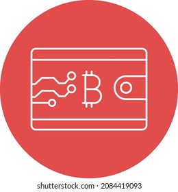 Bitcoin-Brieftasche Isolierte Vektorsymbol, das leicht modifiziert oder bearbeitet werden kann

