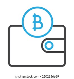 Bitcoin wallet  Vector Icon which is suitable for commercial work and easily modify or edit it
