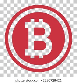 Bitcoin web coin, internet electronic crypto design symbol, digital pay vector illustration .