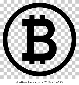 Bitcoin web coin, internet electronic crypto design symbol, digital pay vector illustration .