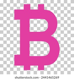 Bitcoin web coin, internet electronic crypto design symbol, digital pay vector illustration .