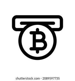 Bitcoin withdraw. Flat Vector illustration - Vector