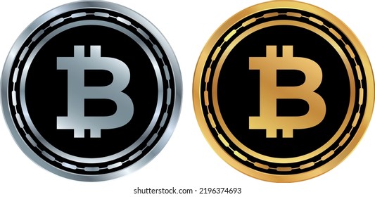 bitcoin-btc coin vector illustrations. 3d illustration