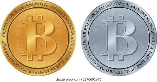 bitcoin-btc coin vector illustrations. 3d illustration