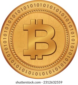 bitcoin-btc coin vector illustrations. 3d illustration