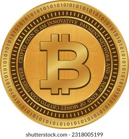 bitcoin-btc coin vector illustrations. 3d illustration