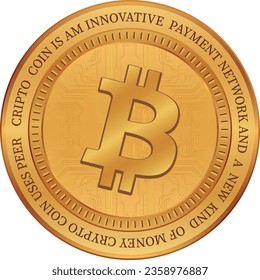 bitcoin-btc coin vector illustrations. 3d illustration