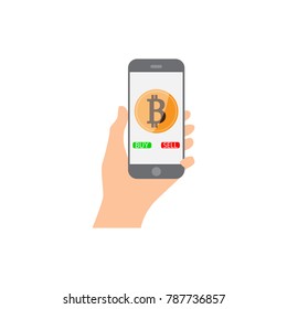 Bitcoing trading with phone