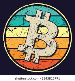 Bitcoin-inspired vector t-shirt. Perfect for print-on-demand, this editable design features BTC and crypto motifs, capturing the essence of tomorrow's digital economy