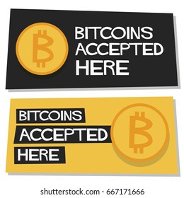 Bitcoins Accepted Here Sticker Design For Doors and Windows