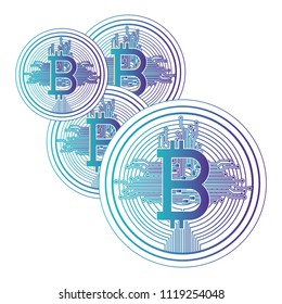 bitcoins with circuit lines commerce technology