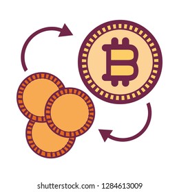 bitcoins and coins icon