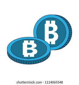 Bitcoins cryptocurrency isolated