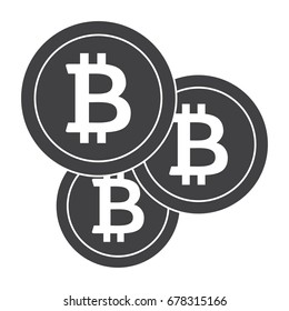 Bitcoins icon for cryptocurrency, virtual currency, digital money, ecash