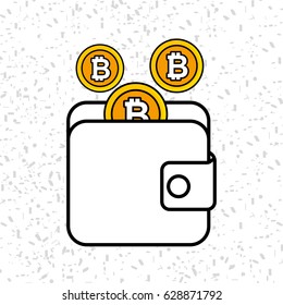 Bitcoins investment business icons