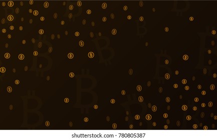 Bitcoins security business background. Bitcoin crypto mining visualization. Business wallet background, security currency exchange, vector model. Crypto virtual payment finance. Gold money trading.