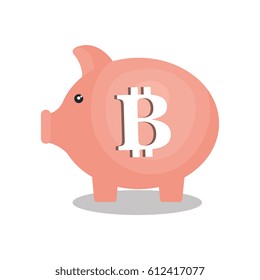 bitcoins trading flat icon 