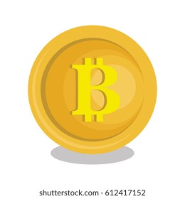 bitcoins trading flat icon 